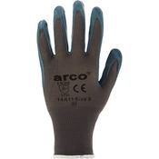 Arco Grip Light Grey Nitrile-Coated Work Gloves Pairs 8 (Pack of 12)