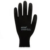 Arco Black PU-Coated Nylon Work Gloves Pairs 10 (Pack of 12)