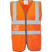 Arco Ultra Orange Zip-Up Hi-Vis Vest 4XL