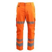 Arco Responsible Orange Hi-Vis Cargo Trousers with Kneepad Pockets 38T