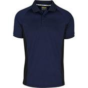 Trojan Contrast Navy/Black Antibacterial Wicking Polo Shirt M