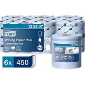 Tork M2 Centrefeed Wiping Paper Plus Blue Roll (Pack of 6) image