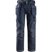 Snickers Workwear Craftsmen 3214 Navy Canvas+ Trousers with Holster Pockets 36T 152