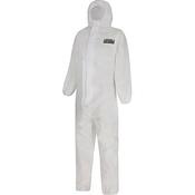 Alpha Solway Alphashield S1BH 1000FR White Chemical Coveralls L