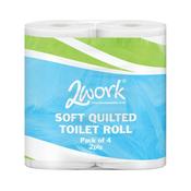2Work Luxury Quilted Toilet Roll 2-Ply 200 Sheets (Pack of 40) JAN03090