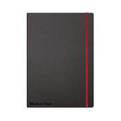 Black n' Red Casebound Hardback Notebook Ruled A4 Black 400038675 image