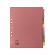 Concord Divider 10-Part A4 Extra Wide Pastel Colours 72699/J26