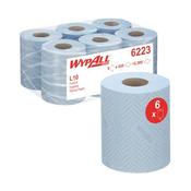 WypAll L10 Food and Hygiene Centrefeed Paper Rolls 1 Ply Blue (Pack of 6) 6223 image