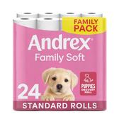 Andrex Family Toilet Roll 2-Ply 170 Sheets Per Roll (Pack of 24) 4978918