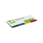 Q-Connect Quick Tabs 25x45mm 40 Tabs 4 Pads Clear/Assorted (Pack of 160) KF01225