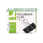 Q-Connect Foldback Clip 32mm Black (Pack of 10) KF01284