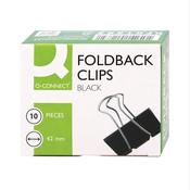 Q-Connect Foldback Clip 42mm Black (Pack of 10) KF01285