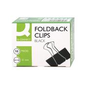 Q-Connect Foldback Clip 51mm Black (Pack of 10) KF01286