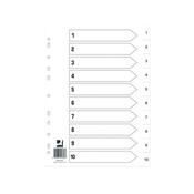 Q-Connect Index 1-10 Polypropylene White (Pack of 25) KF01353Q