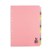 Q-Connect 15-Part Subject Divider Multi-Punched A4 (Pack of 10) KF01516Q