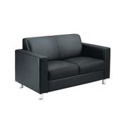 Avior Executive Reception 1340x740x810mm Sofa Leather Faced Black KF03530 image