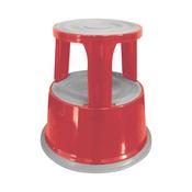 Q-Connect Red Metal Step Stool KF04843