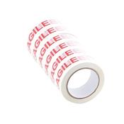 Q-Connect Printed Fragile Tape Self Adhesive BOPP 48mmx66m (Pack of 6) image