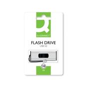 Q-Connect USB 3.0 Slider 128GB Flash Drive Silver/Black KF16375