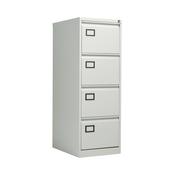 Jemini 4 Drawer Filing Cabinet Lockable 470x622x1321mm Light Grey KF20044 image