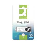 Q-Connect USB 2.0 Swivel 4GB Flash Drive Silver/Black KF41511
