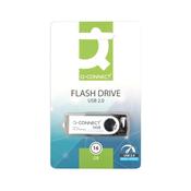 Q-Connect USB 2.0 Swivel 16GB Flash Drive Silver/Black KF41513