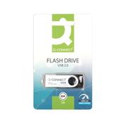 Q-Connect USB 2.0 Swivel 64GB Flash Drive Silver/Black KF41514
