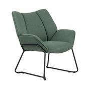 5 Star Cirro Armchair with Soft Upholstery Metal Legs Green KF70327
