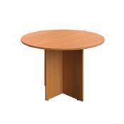 Serrion Leg Round Boardroom Table 100x1100 BCH/Silver KF800243