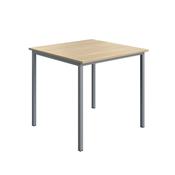 5 Star Modara Multipurpose Table 800x800x730mm NOak/Silver KF800267