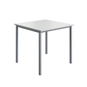 5 Star Modara Multipurpose Table 800x800x730mm White/Silver KF800293 image