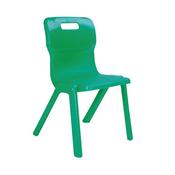Titan One Piece Classroom Chair 363x343x563mm Green KF72156 - Size 2