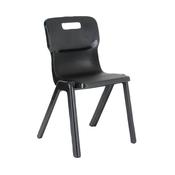 Titan One Piece Classroom Chair 363x343x563mm Charcoal KF72157 - Size 2