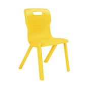 Titan One Piece Classroom Chair 363x343x563mm Yellow KF72158 - Size 2