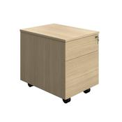 5 Star Modara 18mm Mobile 2 Drw Pedestal 434x580x525mm Oak KF73517