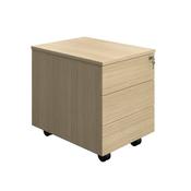 5 Star Modara 18mm Mobile 3 Drw Pedestal 434x580x525mm Oak KF73519