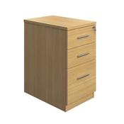 5 Star Modara 18mm Dskh 3 Drw Pedestal 434x600x730mm Oak KF74111