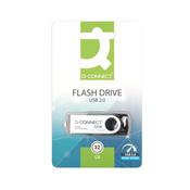 Q-Connect USB 2.0 Swivel 32GB Flash Drive Silver/Black KF76970