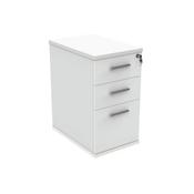 Astin 3 Drawer Desk High Pedestal Lockable 404x600x730mm Arctic White KF77716