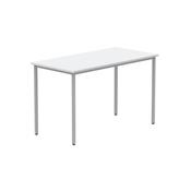Astin Rectangular Multipurpose Table 1200x600x730mm Arctic White/Silver KF77740