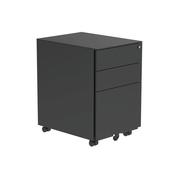 Astin 3 Drw Mobile Under Desk Steel Pedestal 390x524x595mm Blk KF77750 image
