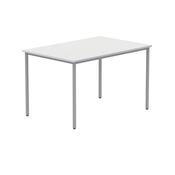 Polaris Rectangular Multipurpose Table 1200x800x730mm Arctic White/Silver KF77900