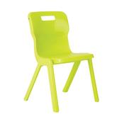 Titan One Piece Classroom Chair 435x384x600mm Lime KF78516 - Size 3