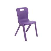 Titan One Piece Classroom Chair 482x510x829mm Purple (Pack of 10) KF78585 - Size 6