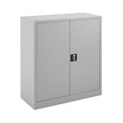 Talos Double Door Stationery Cupboard 920x420x1000mm Grey TCSDDC1000GR image