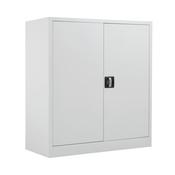 Talos Double Stationery Cupboard 920x420x1000mm White TCSDDC1000WH image