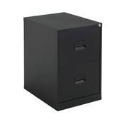 Talos 2 Drawer Filing Cabinet 465x620x700mm Black TCS2FC-BK image