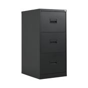 Talos 3 Drawer Filing Cabinet 465x620x1000mm Black TCS3FC-BK image