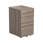 Jemini 3 Drawer Tall Mobile Pedestal 404x500x690mm Grey Oak KF78947 image