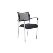 Jemini Jupiter Conference Chair with Arms 555x550x860mm Mesh Back Black/Chrome KF79891 image